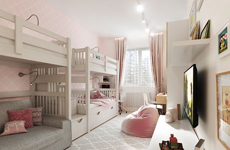 Дизайн проект 2-х комнатной квартиры 86 м2 в ФМР Краснодара